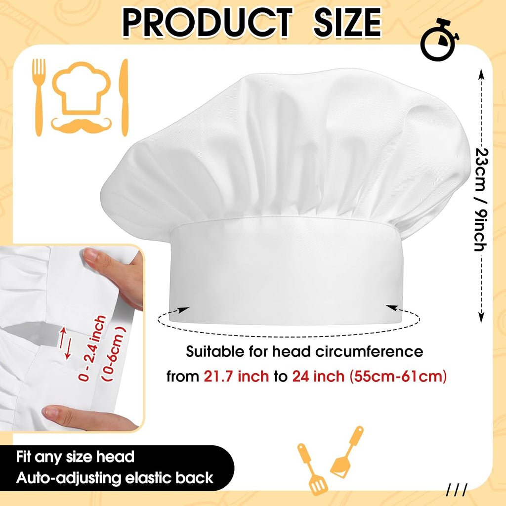 Halloween 3 Pcs Chef Unisex Costume Tall Hat Coat Bistro Apron Set Chef Jacket Coat Apron for Man(Short