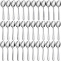 36-Piece Tea Spoons Set - 5.9" Stainless Steel Tea Spoon Silverware, Durable Small Spoons, Cost-effective Teaspoon
