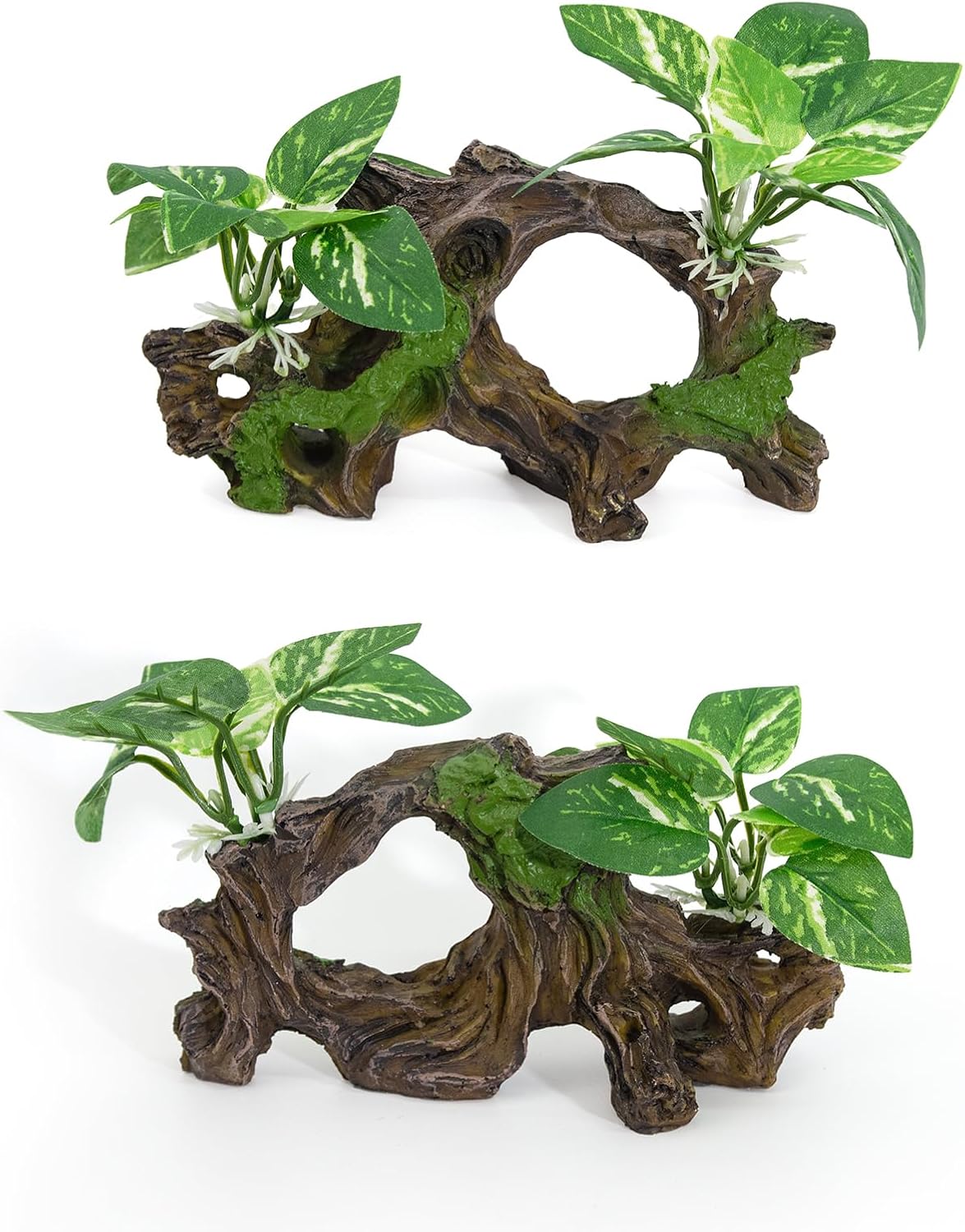 Driftwood Cave Aquarium Decor Silk Aquarium Plants for Betta Fish Tank Accessories Decorations