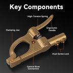 300 Amp Brass Welding Ground Clamp, Heavy Duty Clamp for Welders