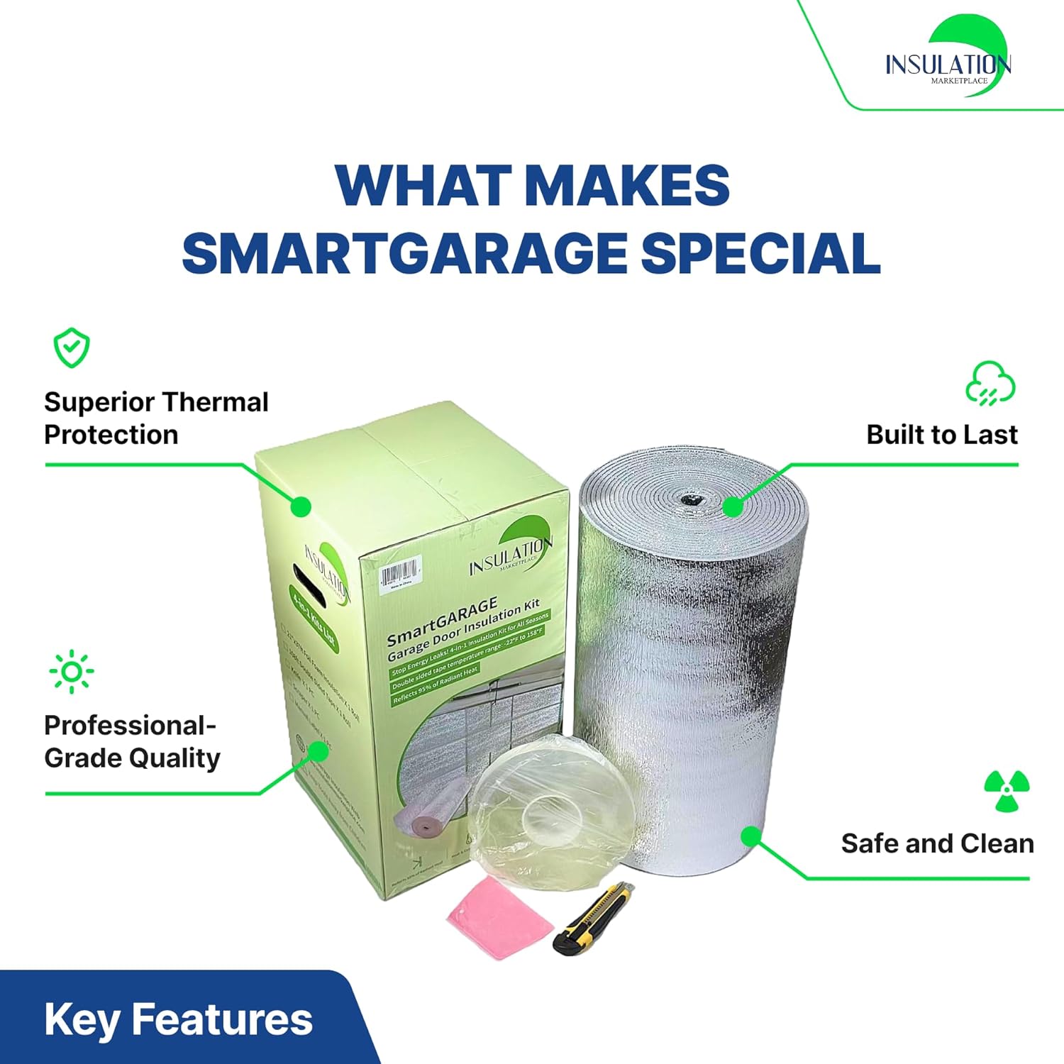 SmartGARAGE - Reflective Garage Door Insulation Kit