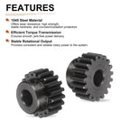 DTGN Spur Gear 1.5Mod 19 Teeth 12mm Thickness 8mm Bore 2Pcs