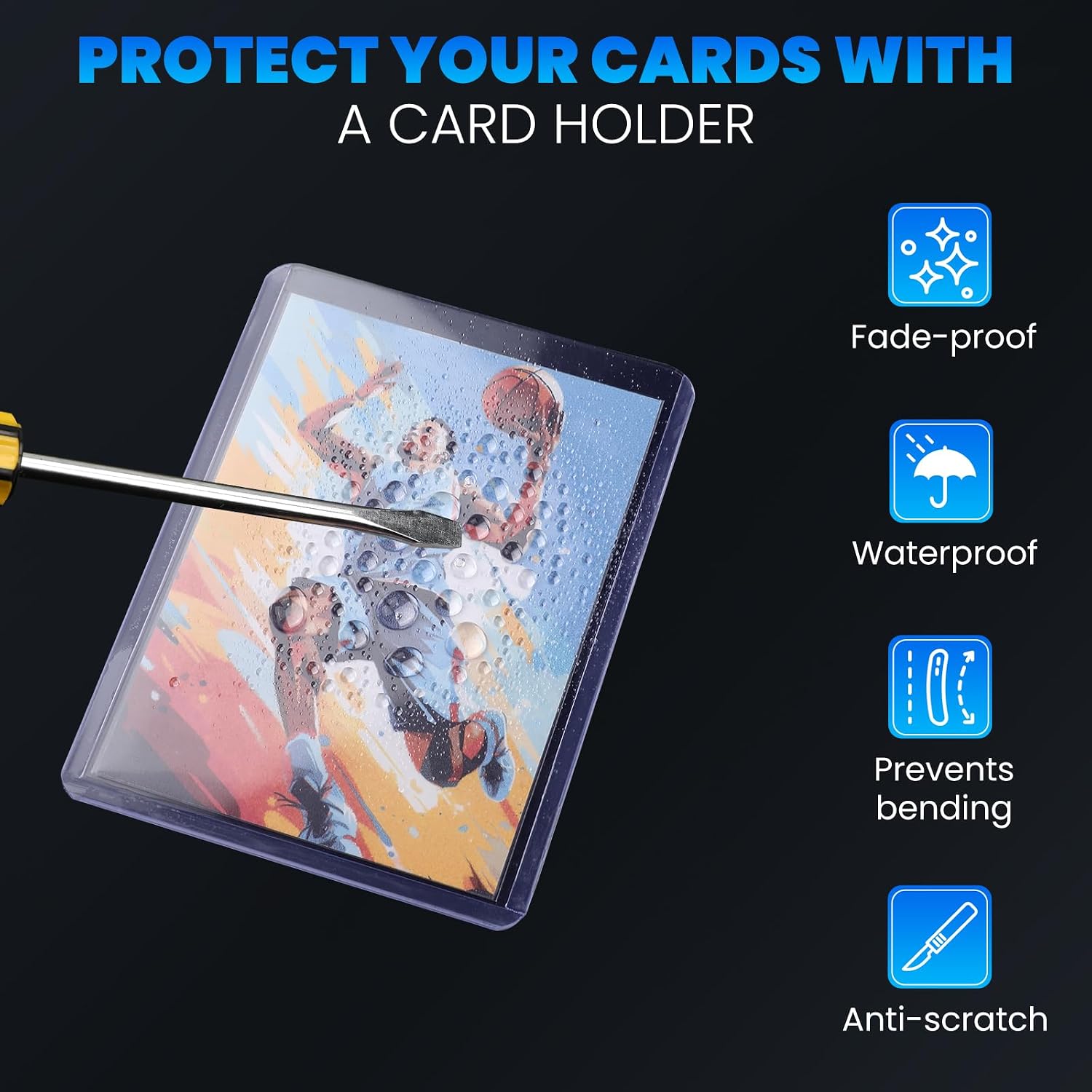 1200 Card Sleeves Top Loaders for Cards, 3" x 4" Hard Plastic Toploaders | Baseball Card Protectors, Trading Card