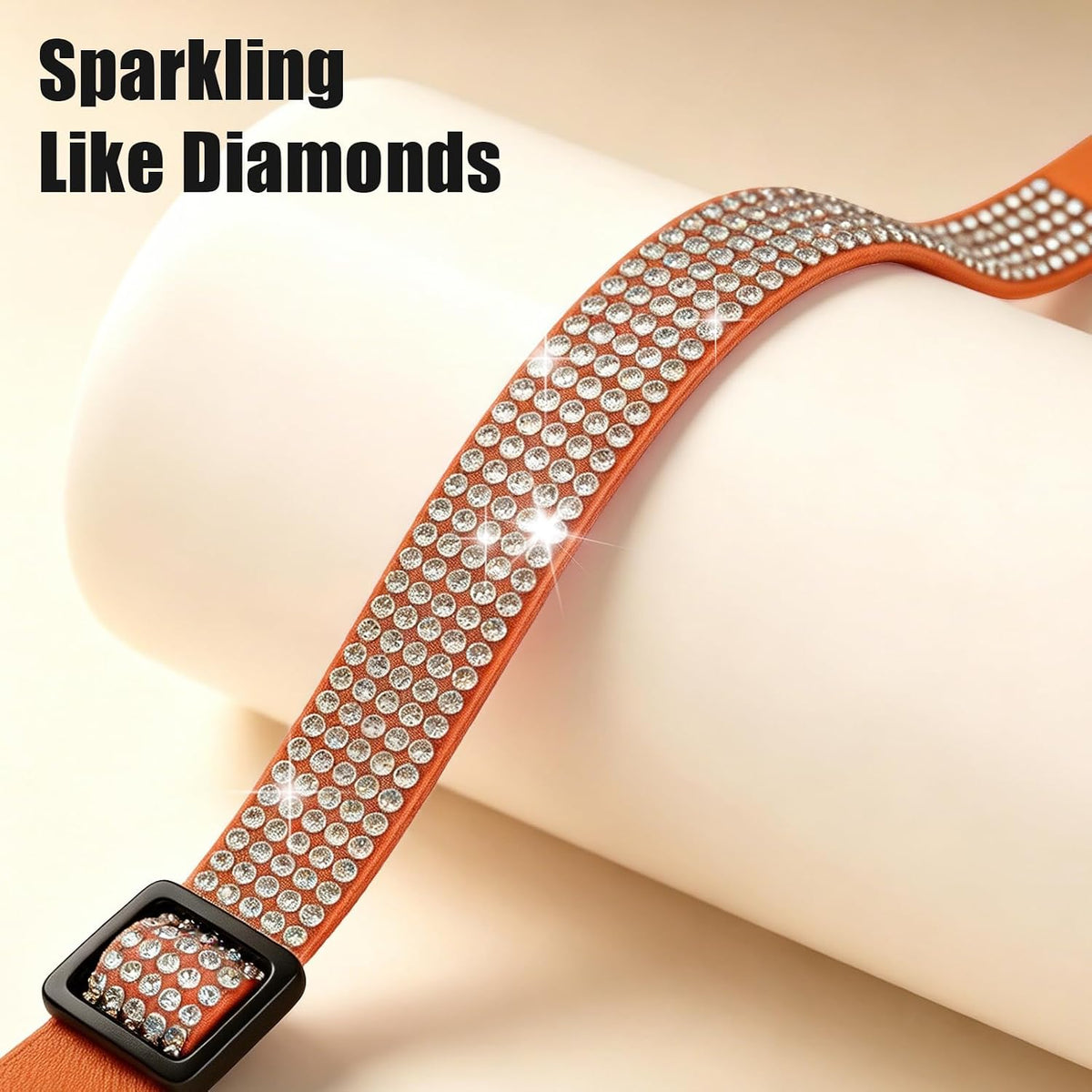 Rhinestone Cat Collar Breakaway (Orange)