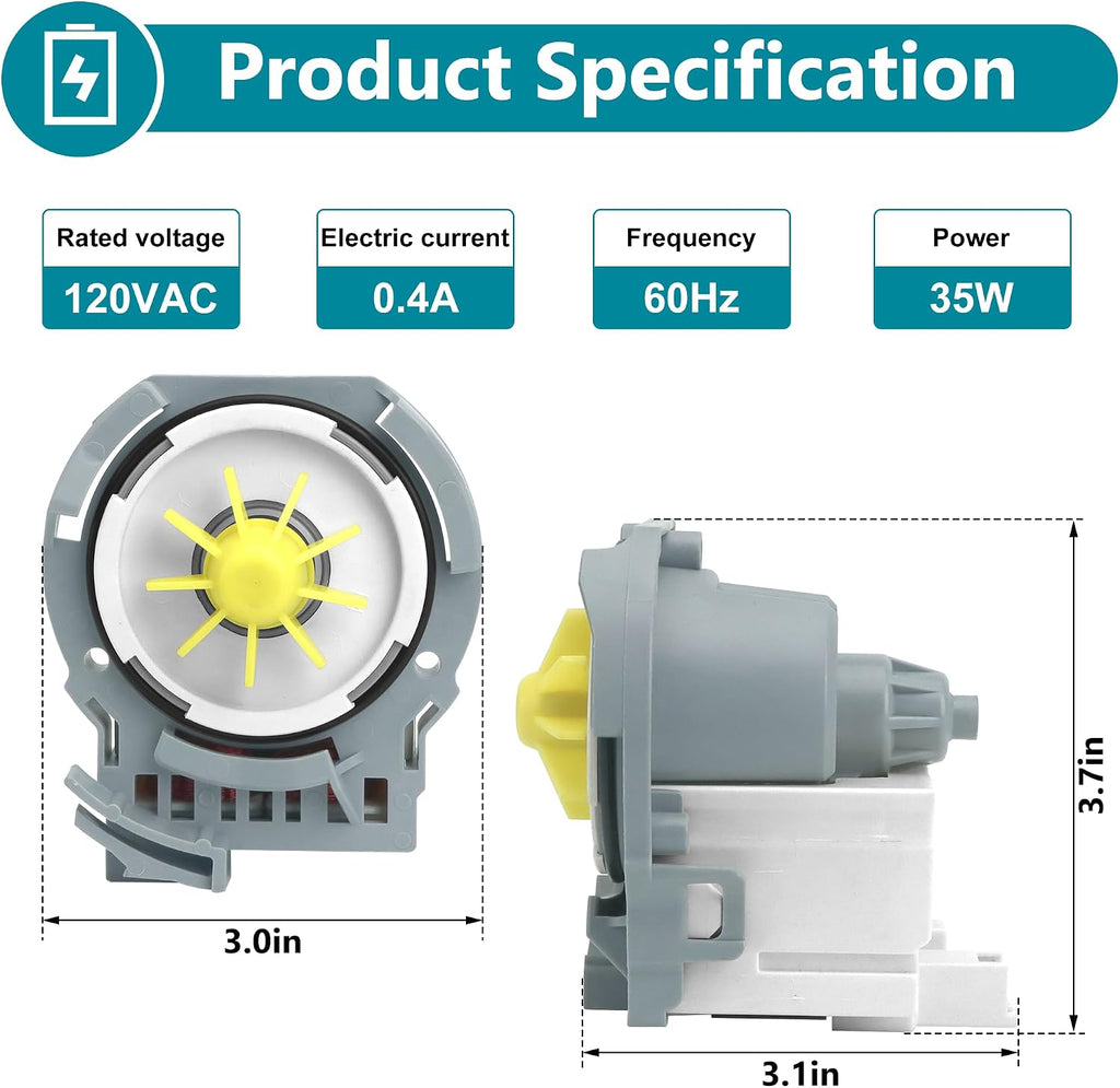 W10724439 W10876537 W10348269 Dishwasher Drain Pump for Whirl-pool