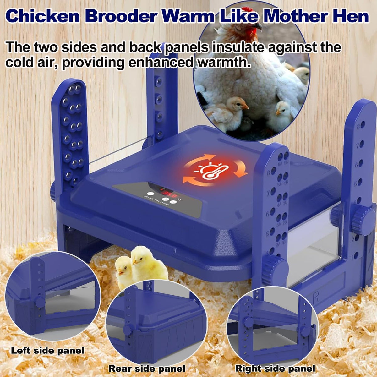 Chick Brooder Heating Plate with Adjustable Temperature, 12"x12" Chicken Brooder Heater for Baby Chicks, Ducklings