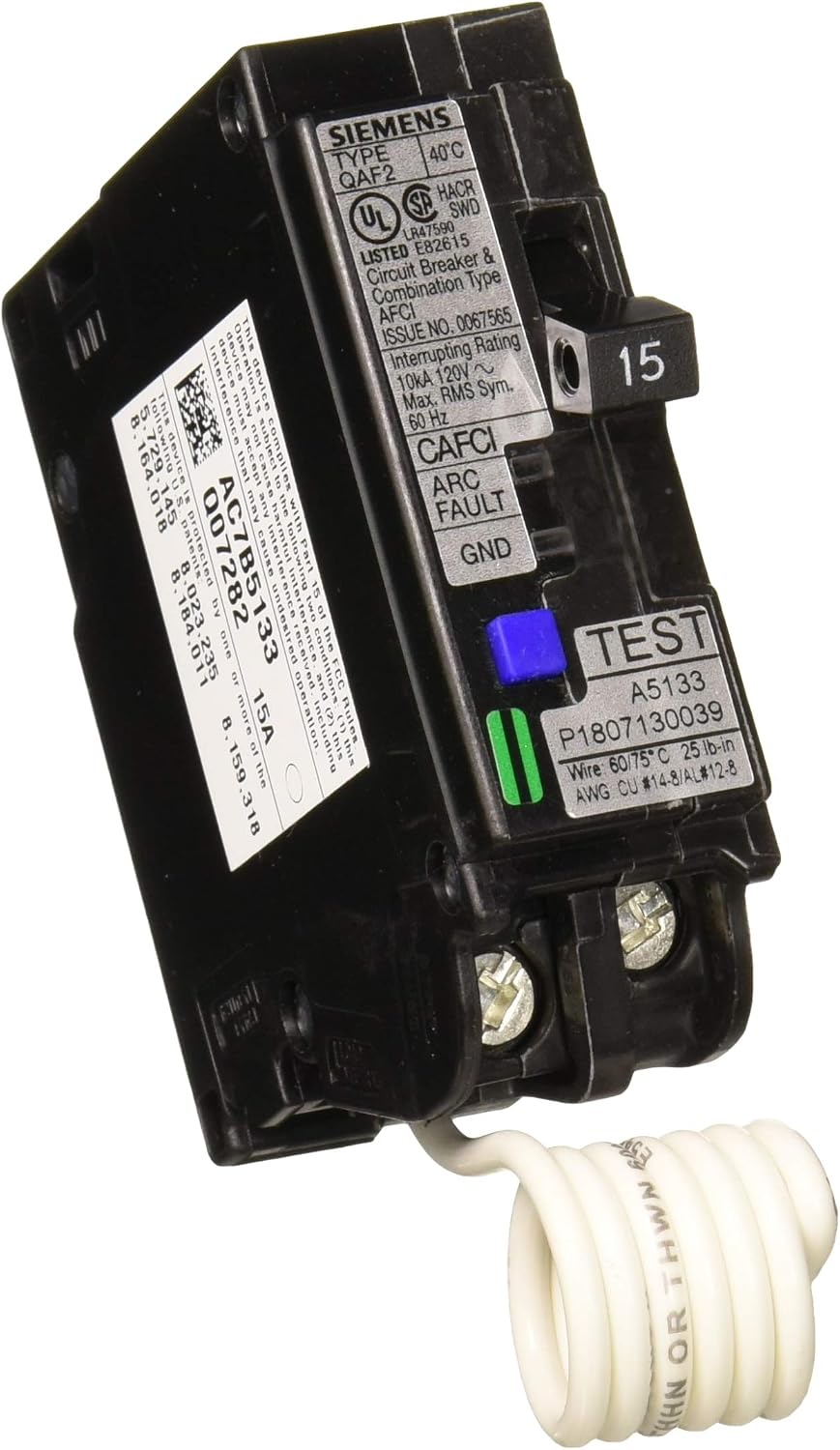 SIEMENS 15 Amp Single Pole Combination AFCI Circuit Breakers (10 Pack)