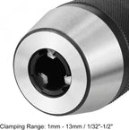 uxcell Keyless Drill Chuck MT2 Morse Taper Mount Adjustable 1/32"-1/2" (1mm-13mm) 3-Jaw for Lathes Milling Drilling Machine