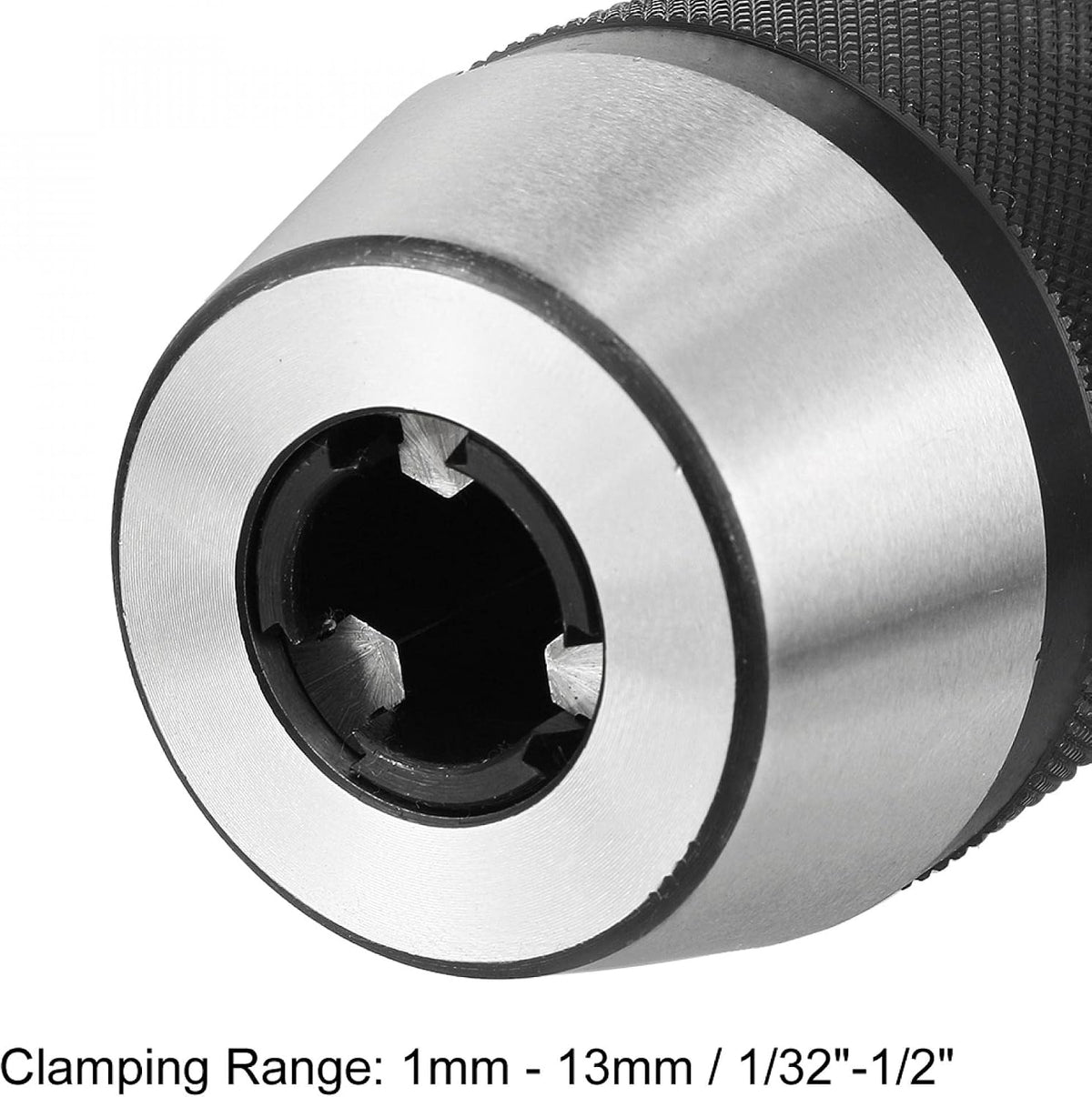 uxcell Keyless Drill Chuck MT2 Morse Taper Mount Adjustable 1/32"-1/2" (1mm-13mm) 3-Jaw for Lathes Milling Drilling Machine