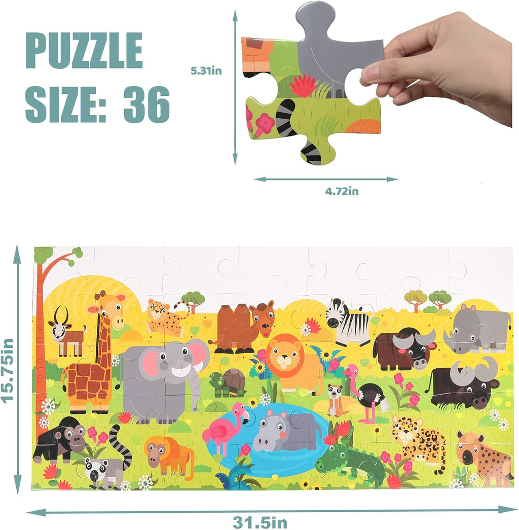 Jumbo Floor Puzzle for Kids, Large Jigsaw Puzzles 35 Piece for Kids Ages 3-5,Preschool Learning & Education Toys