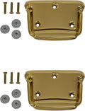 Polished Solid Brass Spring Loaded Handle Set - Chest Box and Tack Trunks (Brass)