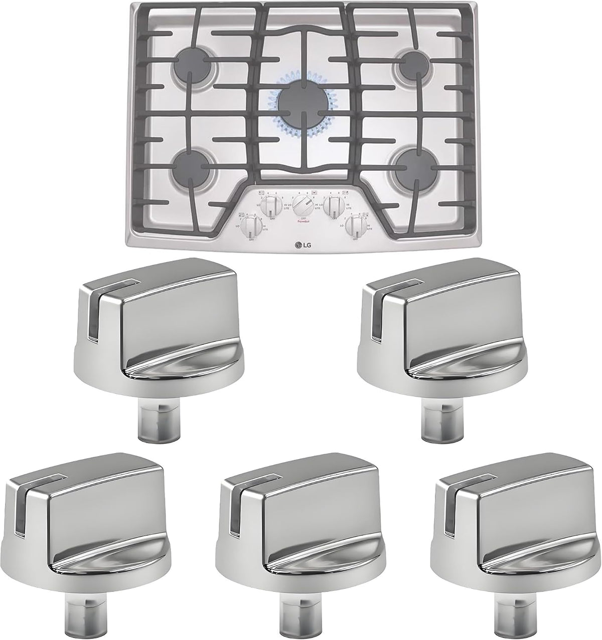5Pack AEZ73293801 Burner Control Knob Compatible with LG Gas Range