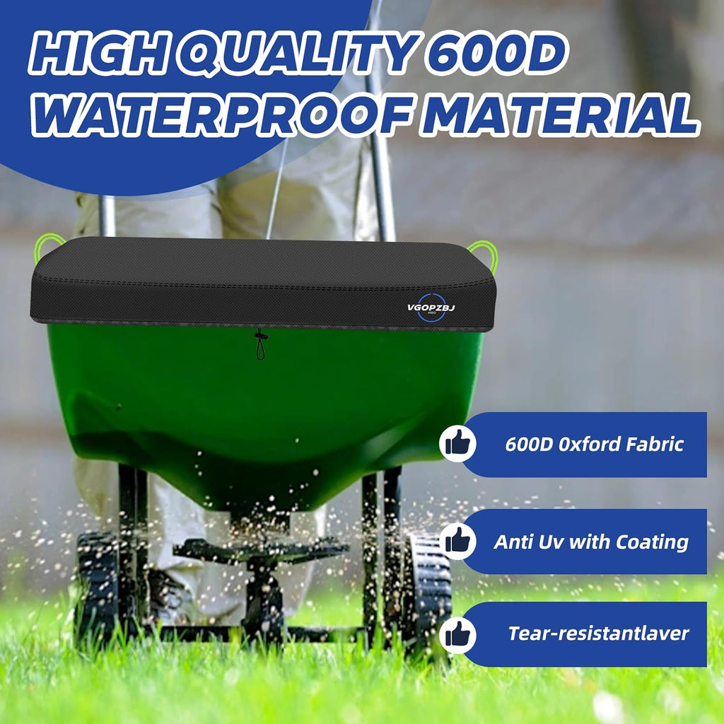 Hopper Cover Waterproof, 600D Heavy Duty Oxford-Broadcast Spreader Covers for P20-5010&Agri-Fab 85lb - 100lb