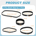 MECCANIXITY GT-2 Timing Belt 10mm Width 2mm Pitch Black 5pcs
