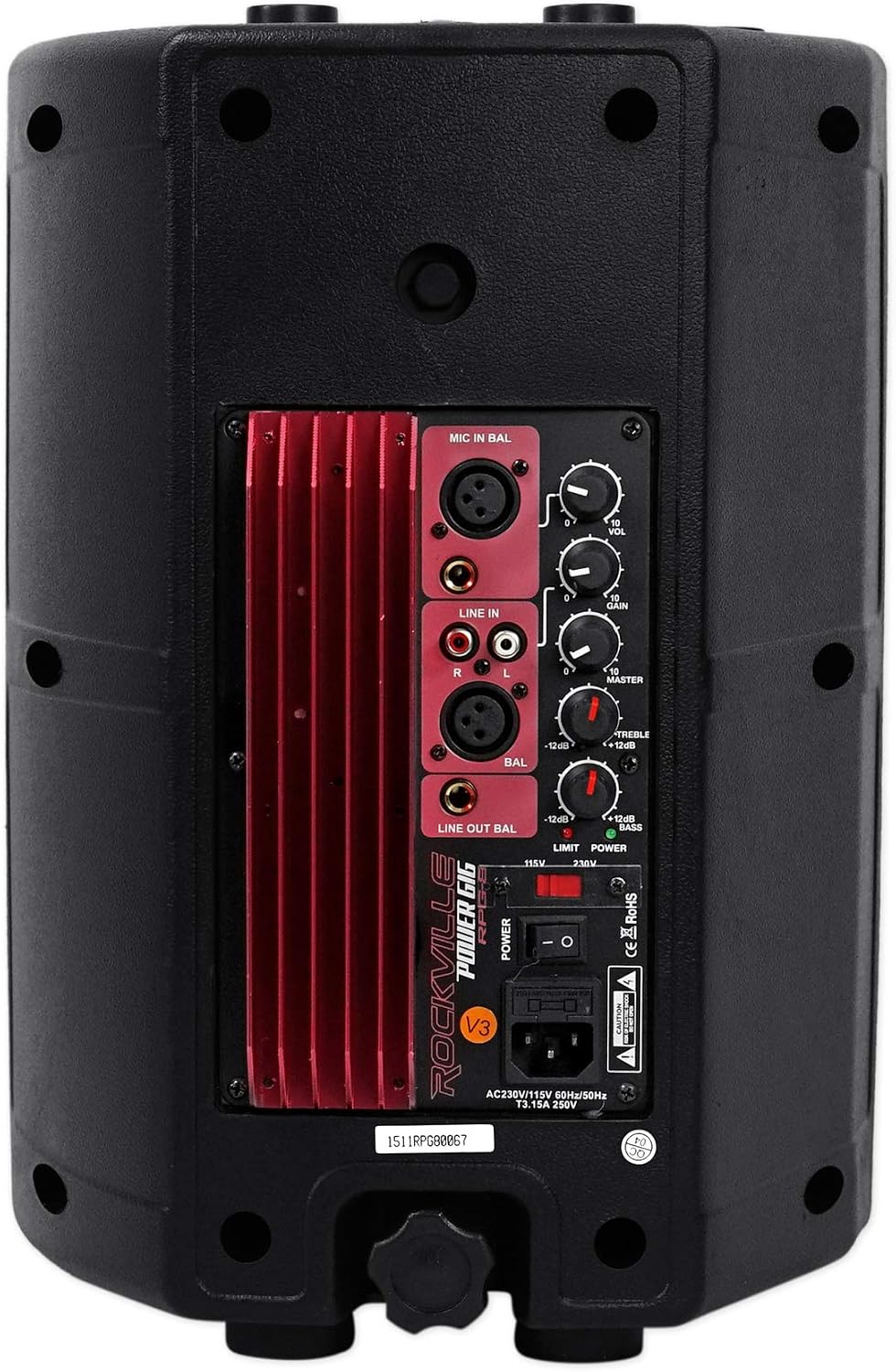 RPG8 8" Powered Active DJ PA Speaker System, 100W RMS, 400W Peak | XLR, 1/4" Mic/Line, RCA Inputs, 1/4" Output