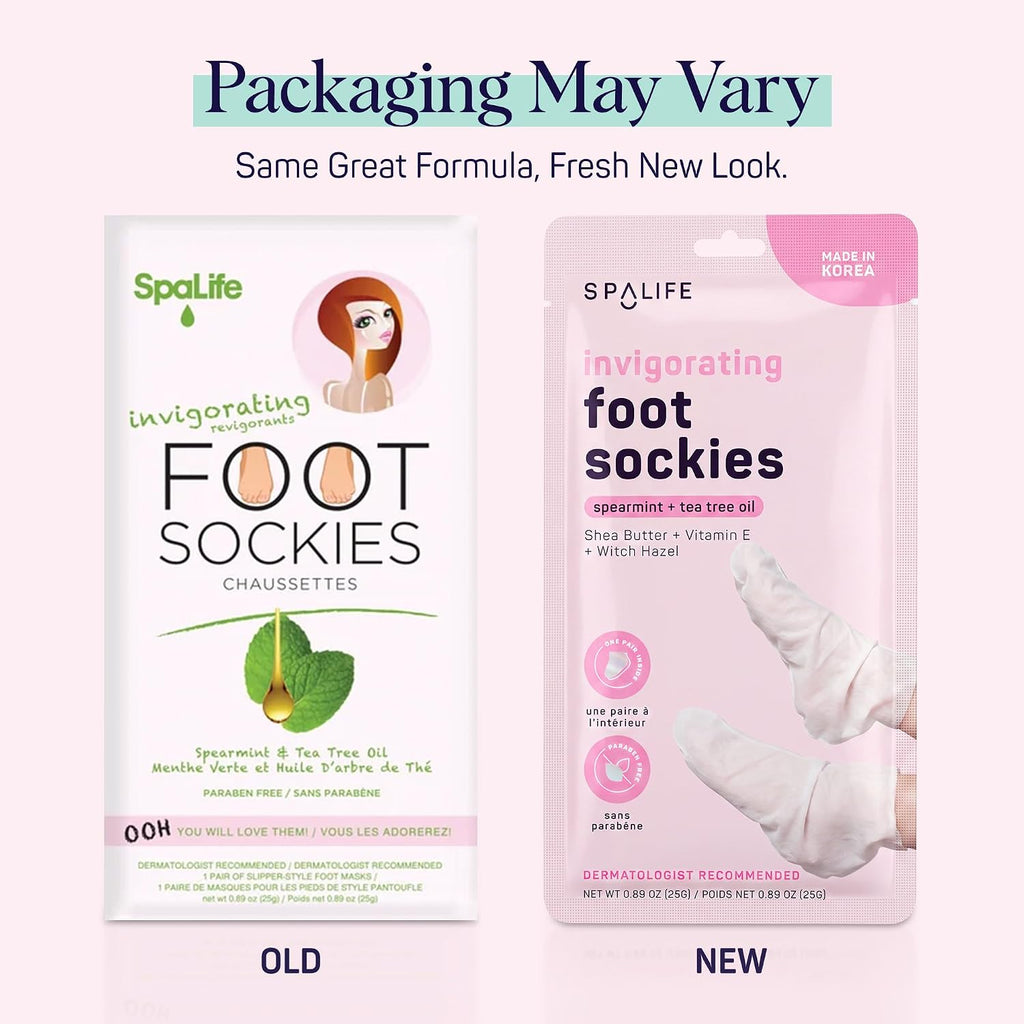 Moisturizing Foot Sockies | Foot Mask for Dry Cracked Feet | Tea Tree Oil Softening Booties | Callus Remover