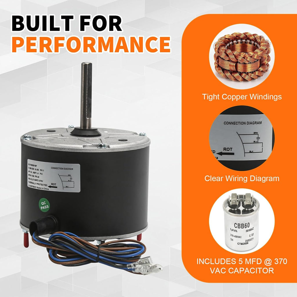 0131M00018P Condenser Fan Motor Replace for Goodman