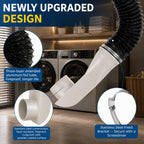 Periscope Dryer Vent Kit With 90° Elbow Straight Out Design,Adjustable15-66