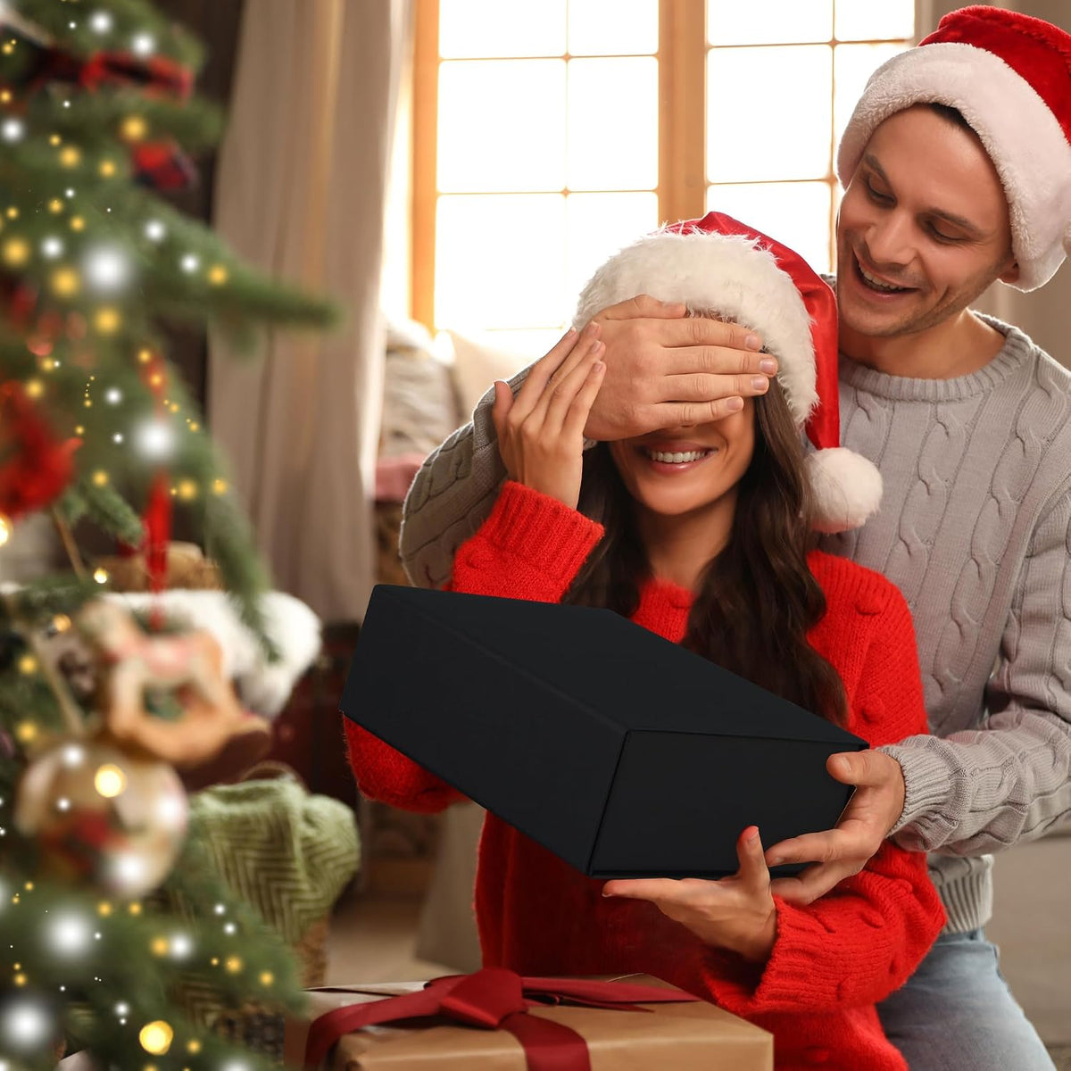 Black Gift Boxes With Lids,11×7.8×3.5 Inch,Magnetic Box for Present