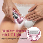 Cordless Electric Razor for Women: IPX7 & LED Display