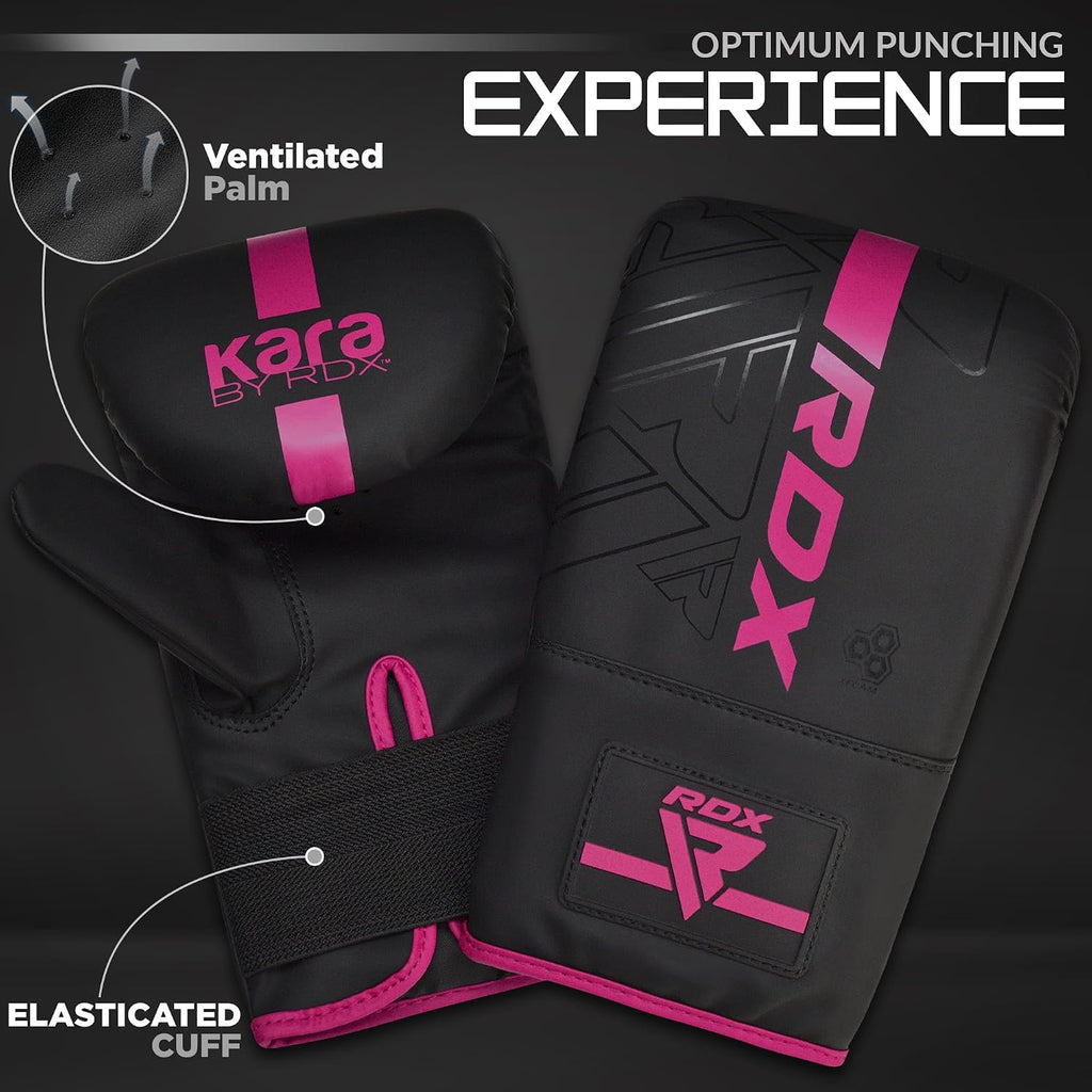 Boxing Pads and Bag Gloves Set, Maya Hide Leather Kara Hook and Jab Training Pads, Curved Focus Mitts for MMA, Muay