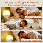 Sunrise Alarm Clock White Noise Machine, Sunset Simulation, 30 Sleep Sounds | 12 Color Night Lights, Dimmable