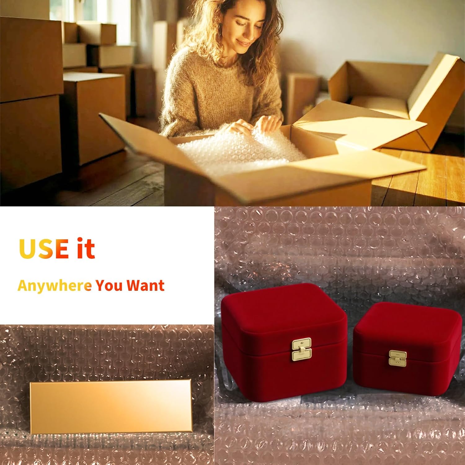 Bubble Cushioning Wrap 2 Pack 12 Inch x 72 ft Bubble Wrap for Packing，Moving Boxes and Shipping for Your