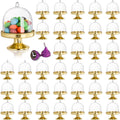 36 Pack Mini Cake Stand with Lid, Plastic Cupcake Stand Plate Dome Cover, Clear Small Cake Display Stand for
