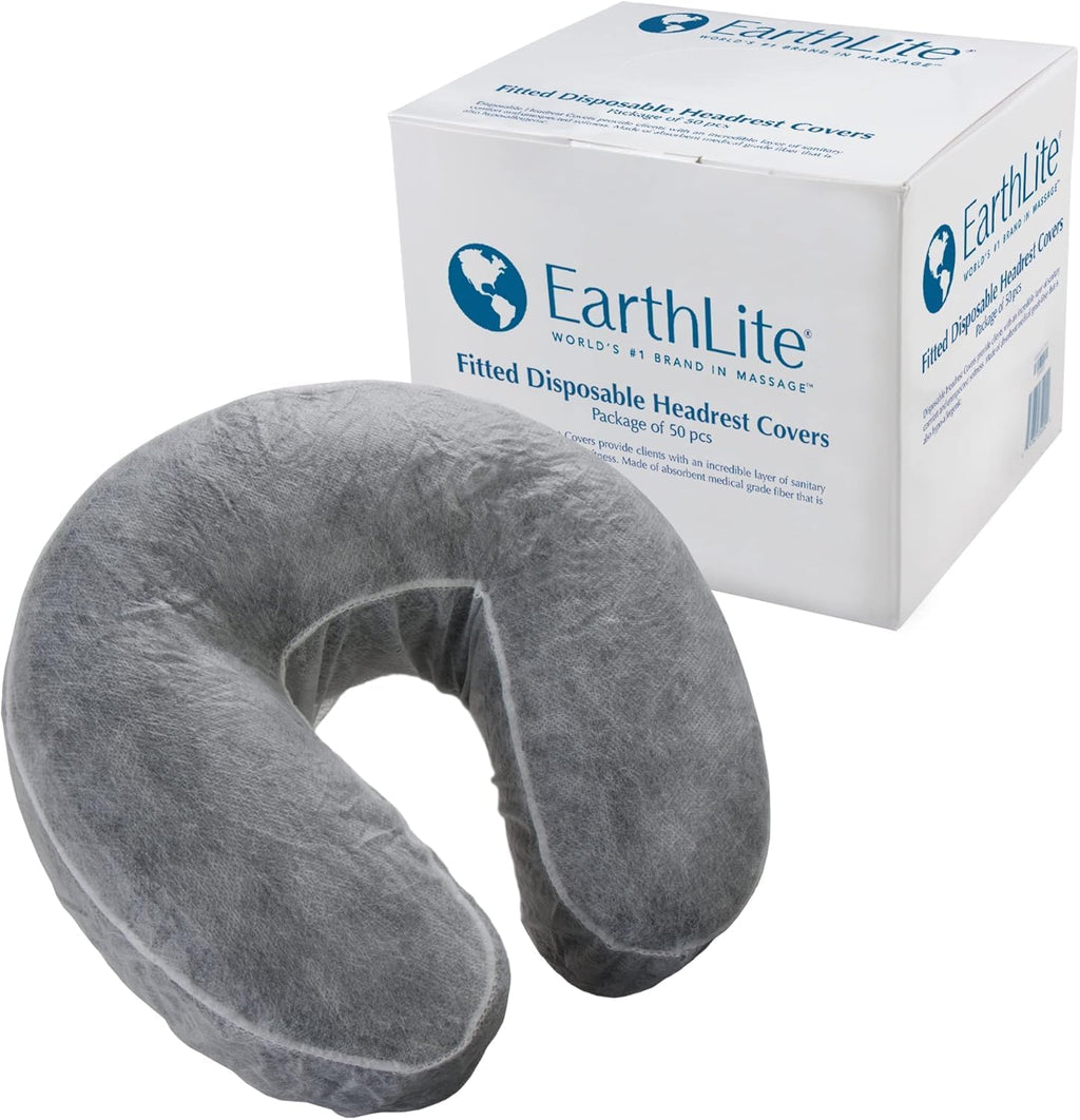 EARTHLITE Fitted Disposable Face Cradle Covers – Medical-Grade, Soft, Non-Sticking Massage Headrest Covers for