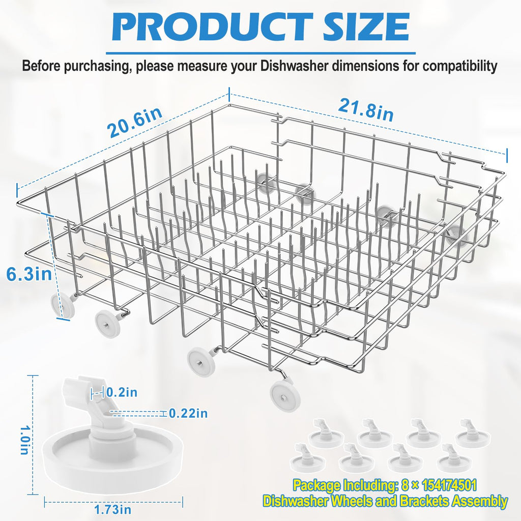 808602302 Dishwasher Rack Replacement for Frigidaire Lower Rack Replacement
