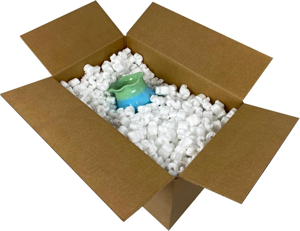 Packing Peanuts 3.5 cu. ft. (22.5 Gallons) S Shaped, Cushioning (1-Pack, White), Packing Peanuts For Shipping
