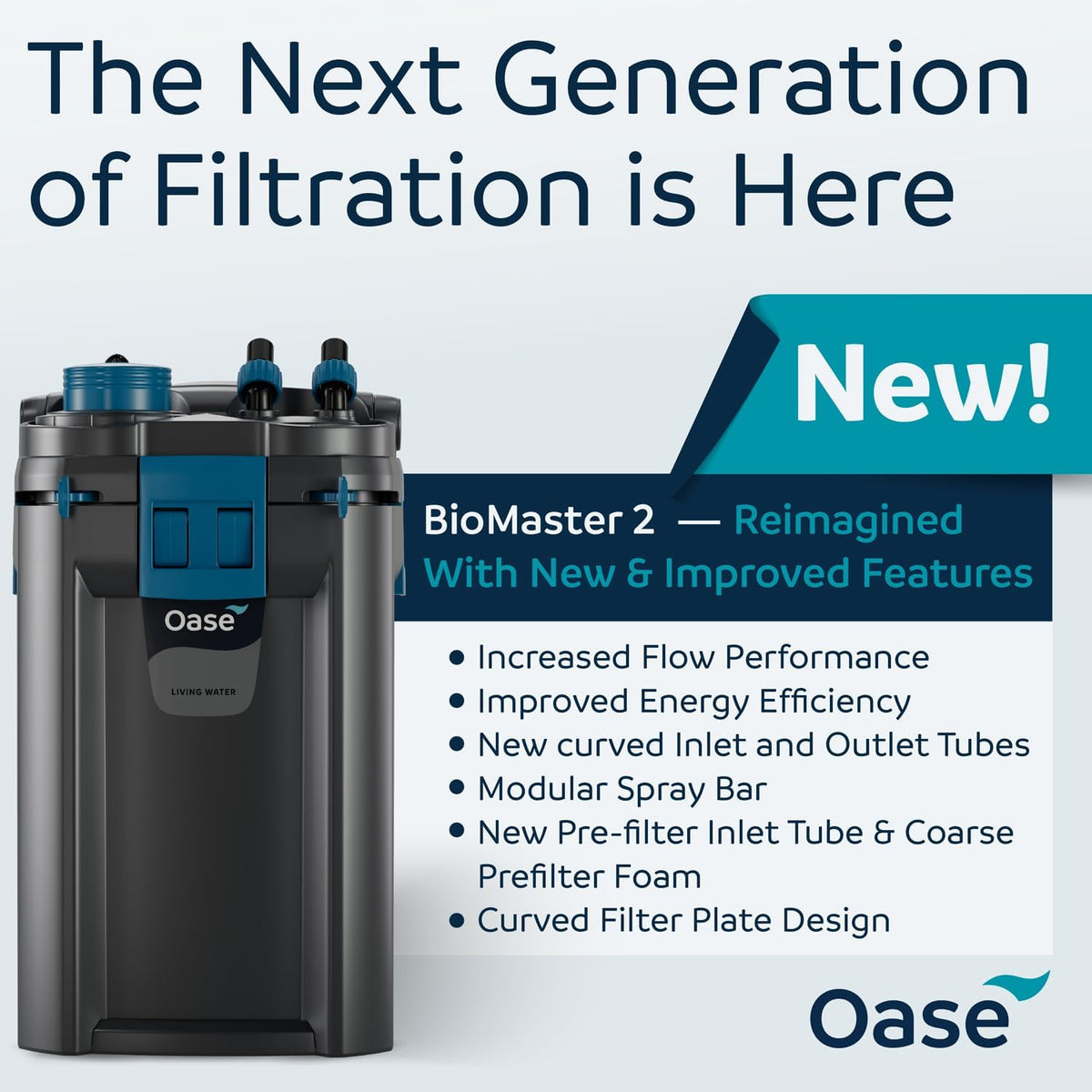 BioMaster 2 Thermo 250 Canister Filter for Aquariums – External Aquarium Filter with Built-in Heater – EasyClean