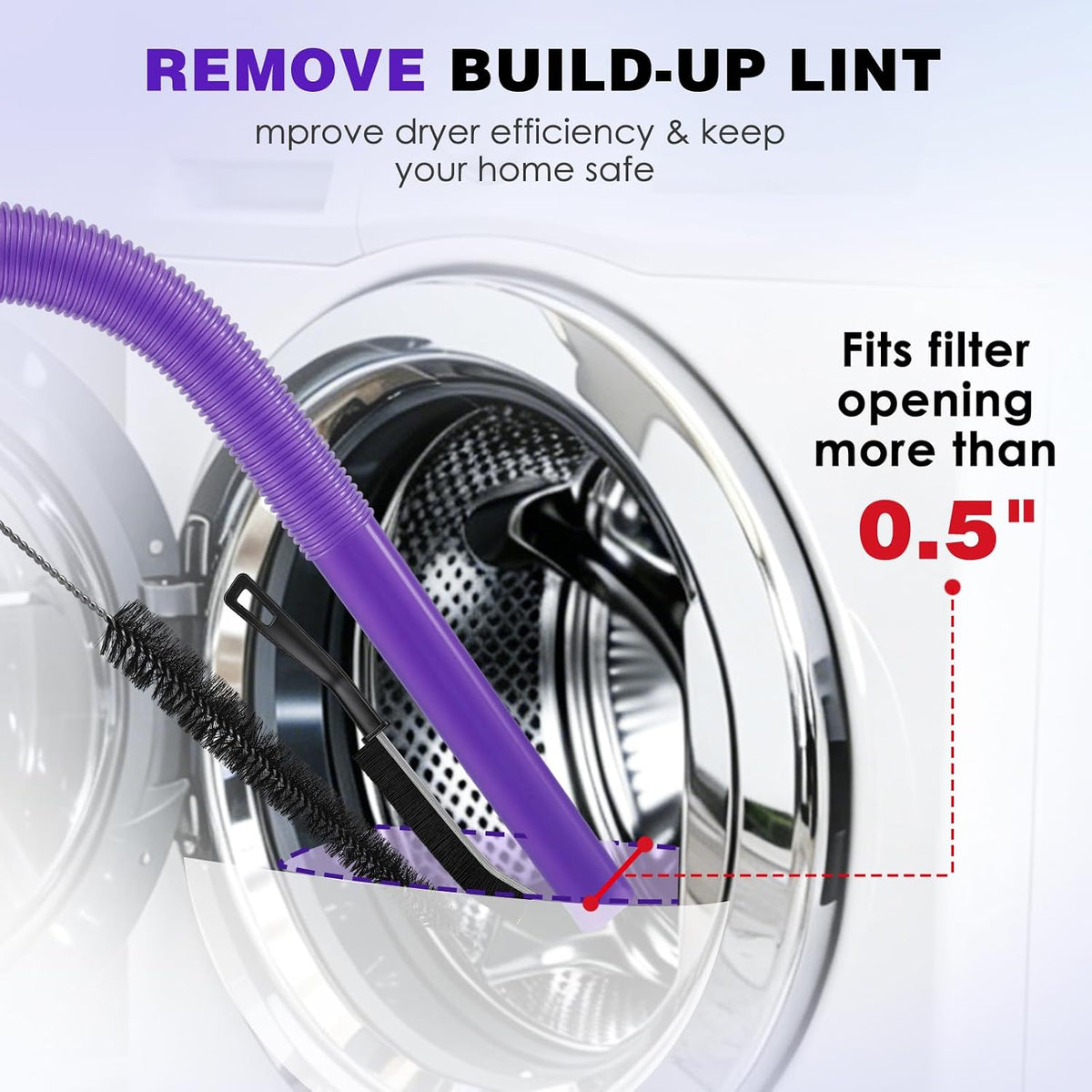 Dryer Vent Cleaner Kit for Dyson V15 V12 V11 V10 V9 V8 V7