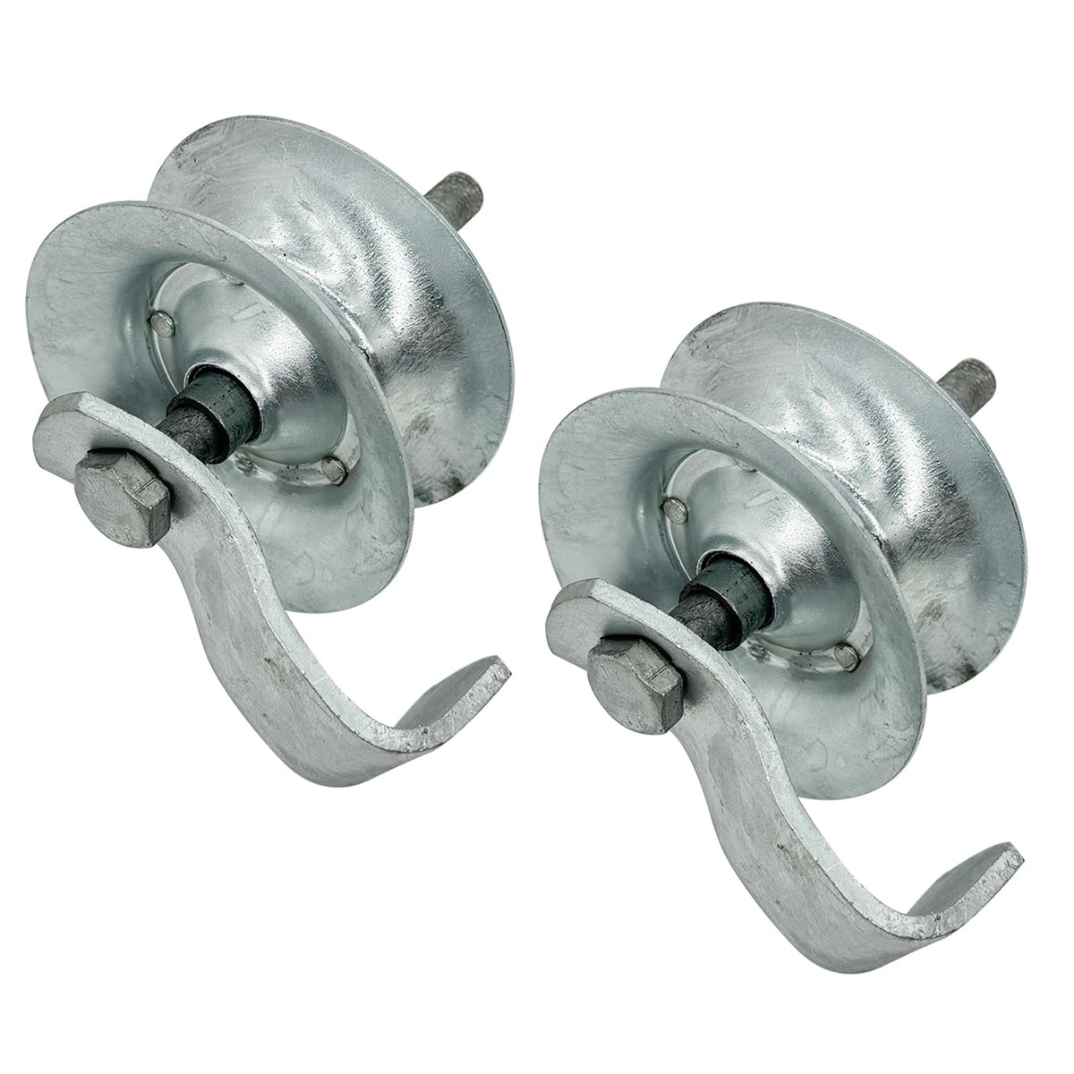 Sliding Gate Rollers 5" Steel Pipe Track Roller Galvanized for 1 5/8" Pipe Track (Pack of 2)