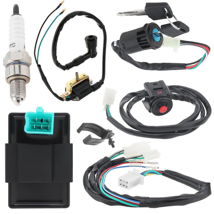 Electric Wire Harness Kit Wiring Loom Harness Engine Stop Switch Ignition Coil Cdi Box Spark Plug Rebuild Assembly
