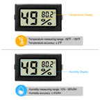 12 Pcs Digital Humidity Meter with Probe LCD Thermometer,Black