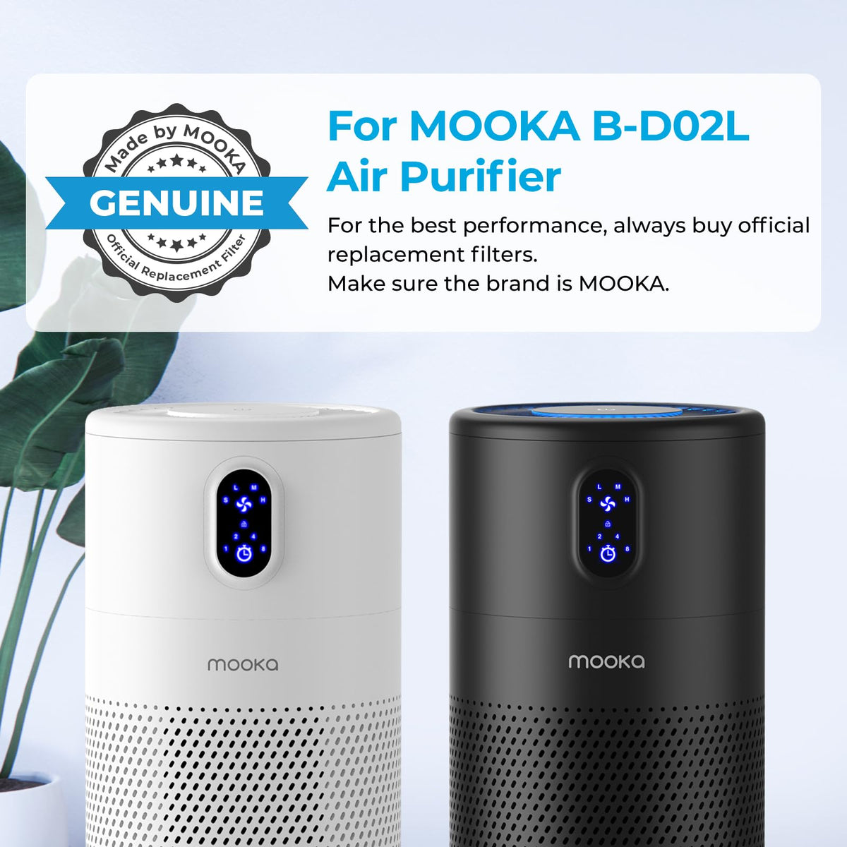 Official Certified Replacement HEPA Filter for B-D02L/B-D02 Air Purifier (2-PACK)