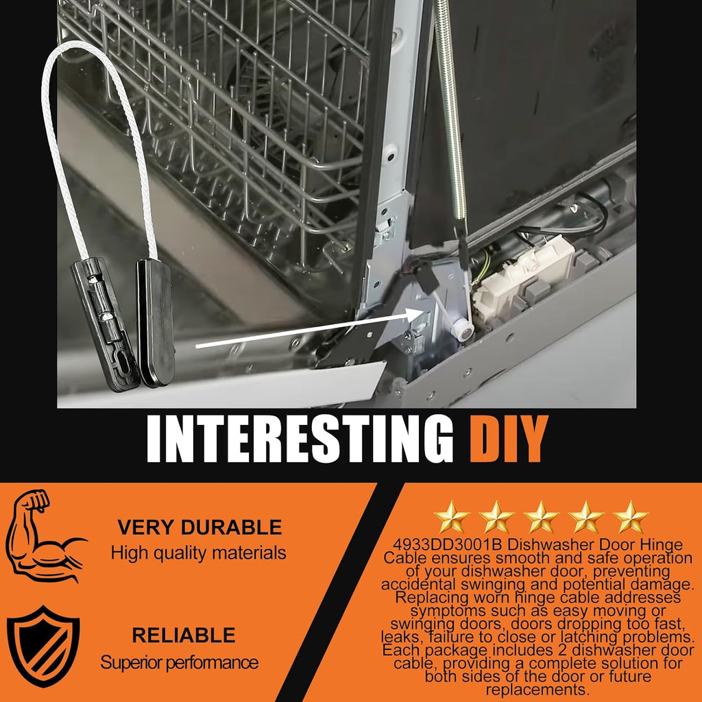 4933DD3001B Dishwasher Door Hinge Cable Assembly for LG Dishwasher