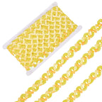 12 Yards Yellow Sequin Trim Sequins Beaded Strip Rick Rack Wave Gimp Woven Trim Metallic Glitter Ric Rac Braid
