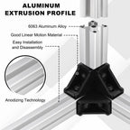 uxcell 4Pcs 100mm 3030 Aluminum Extrusion Profile, Anodized Linear Rail