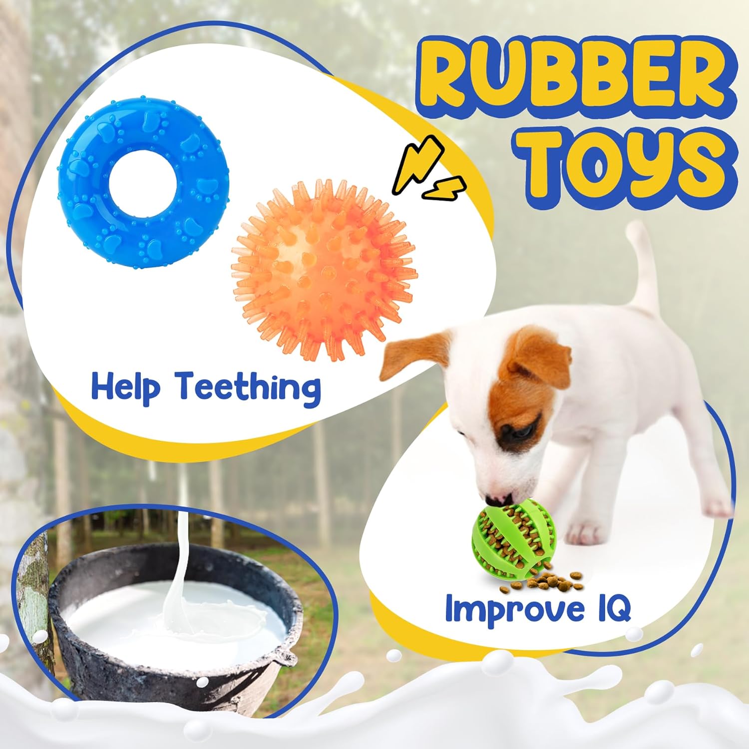 Puppy Toys for Teething, 9 Pack Interactive Dog Toys for Small Dogs, Puppy Chew Toys for Boredom with Rope Toys