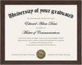 Certificate Frame, 8.5 by 11 Diploma Frames, 1 Pack, Brown | Clear Plexiglass, 8.5x11 Document Degree Frames for