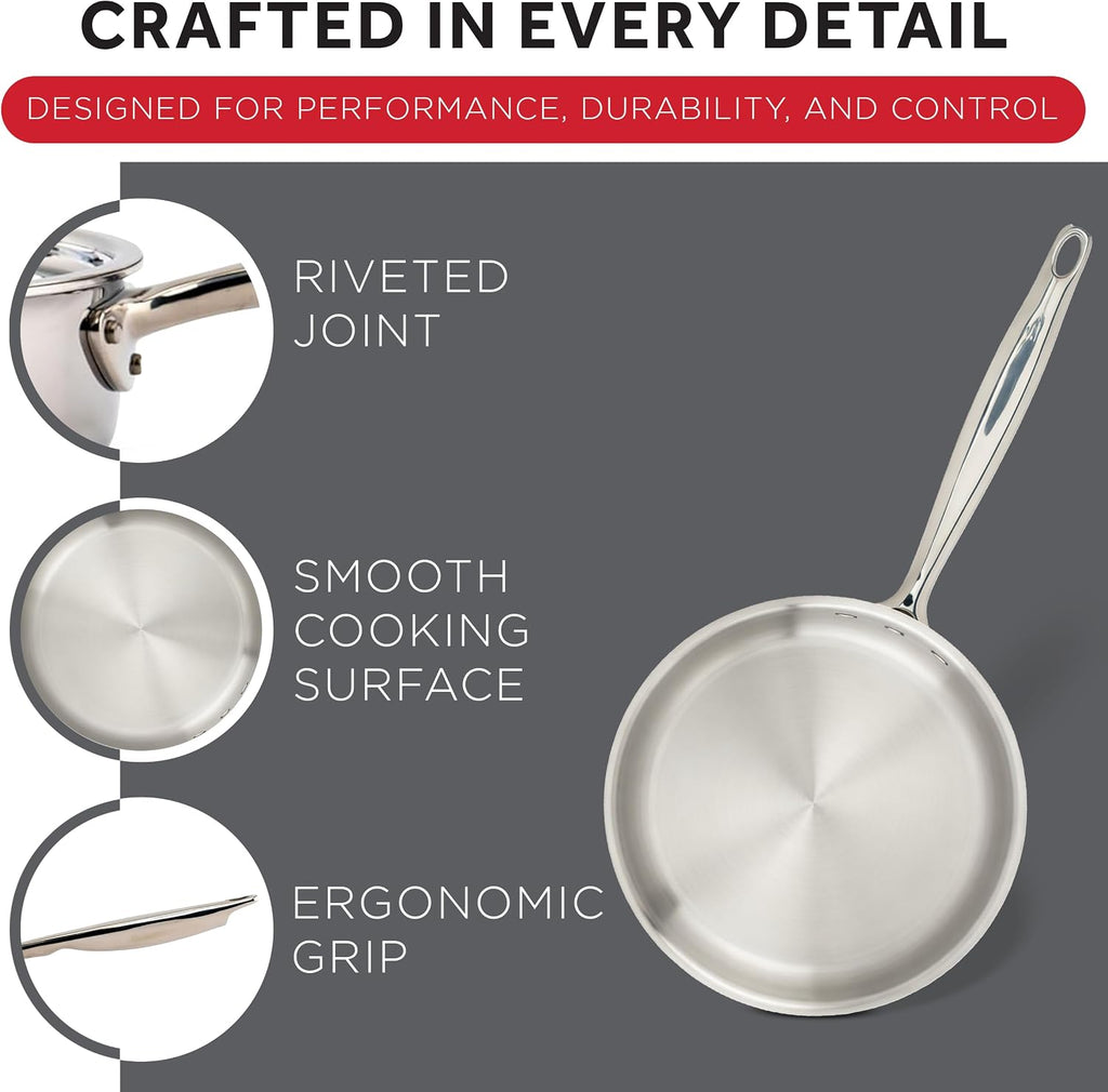 Tri-Ply Saute Pan, Silver