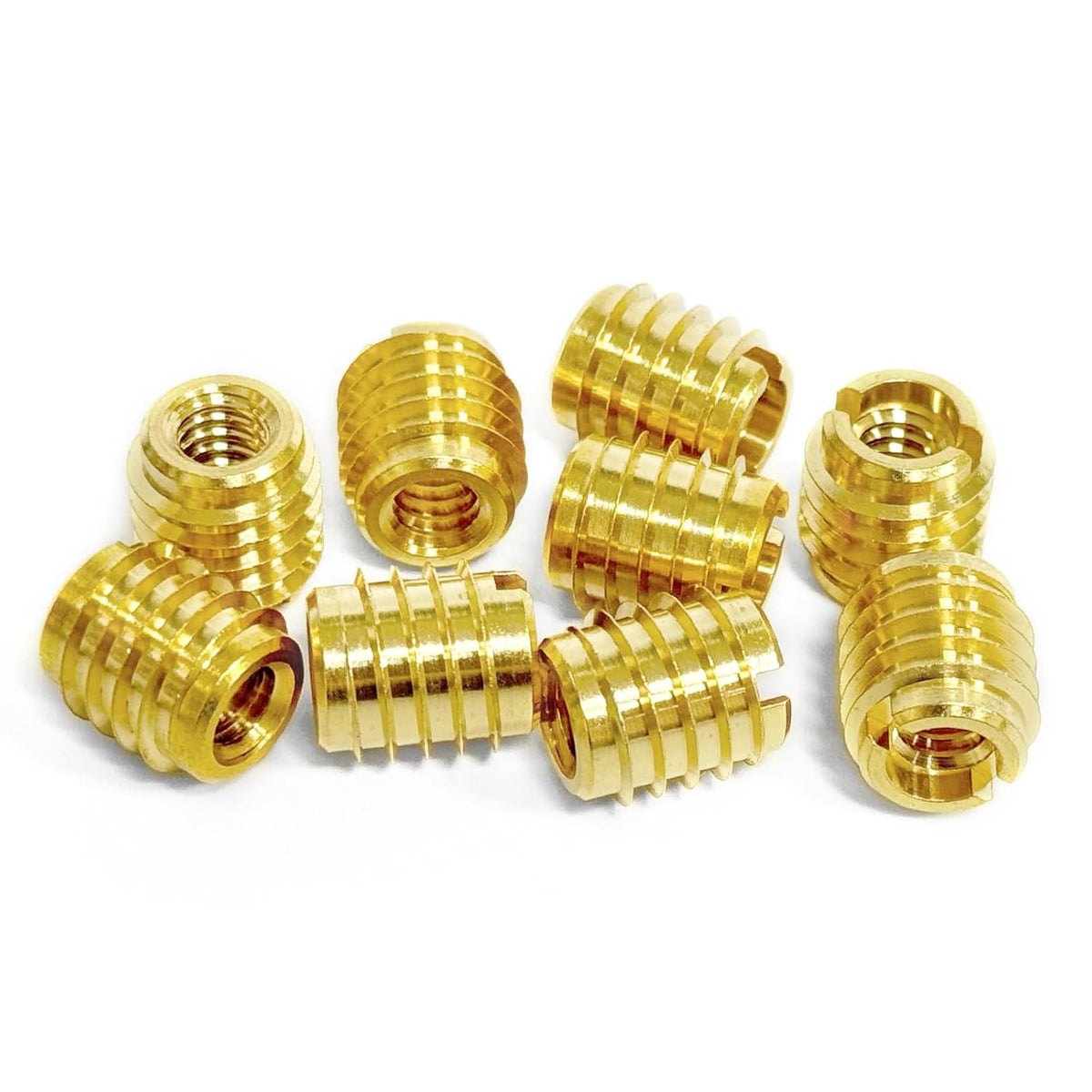 Threaded Inserts for Wood, Installation Kit, Brass, Includes #10-24 Knife Thread Inserts (10pcs), Drill, Installation Tool