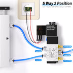 TAILONZ 3/8"NPT DC24V Solenoid Valve 2Position 5Way Junction Box 4V310-10