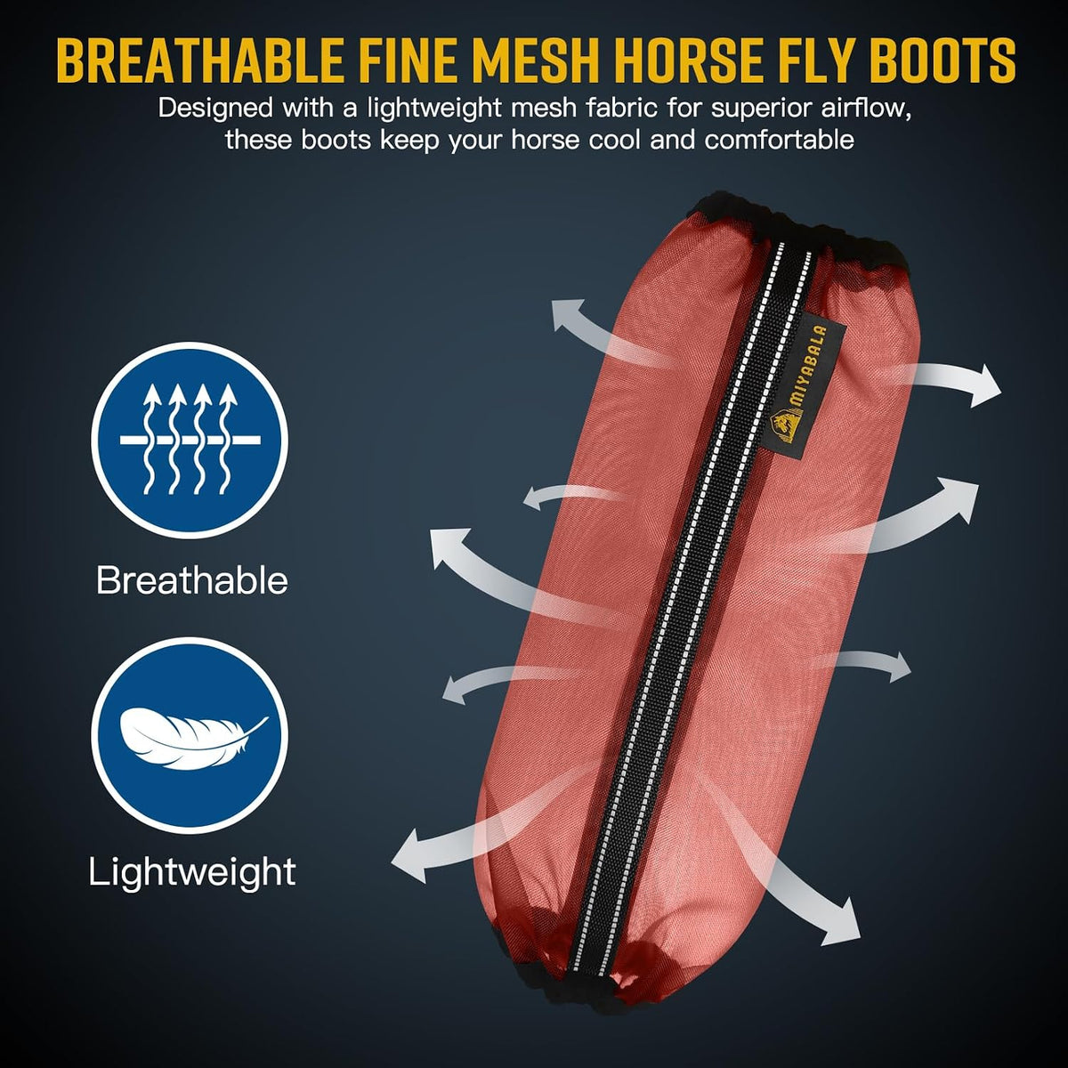 Fly Boots for Horses Set of 4, Universal Size
