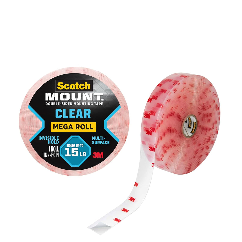 Clear Double-Sided Mounting Tape, Clear, 1 Roll