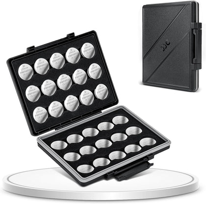 CR2032 Battery Case Holder Storage, Water-Resistant Anti-Shock, Coin Cell Battery Case for 30x CR2032 CR2025 CR2045