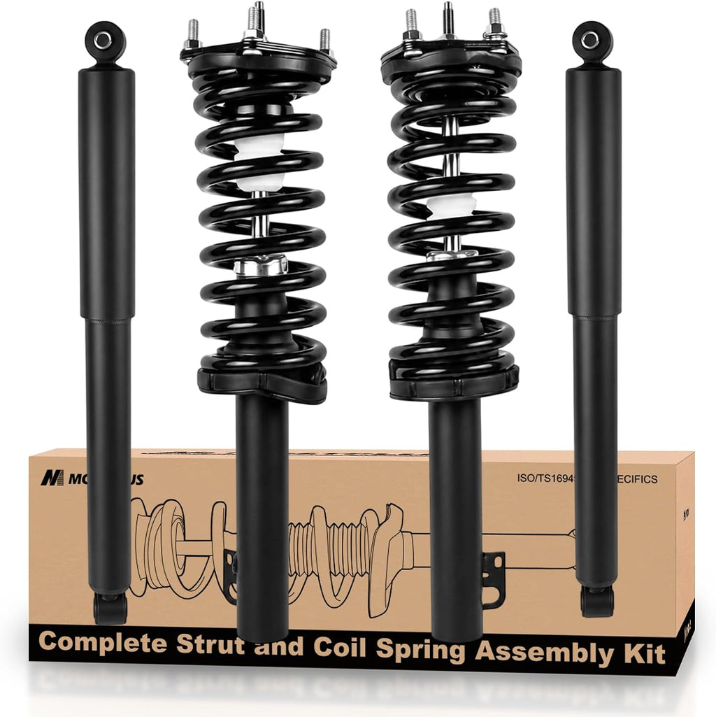 MOSTPLUS 171377L 171377R 181377L 181377R Front and Rear Complete Strut Assemblies Compatible for 2005-2010 Jeep Grand Cherokee EXCEPT SRT8 / 2006-2010 Jeep Commander