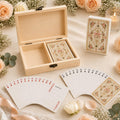 Wedding Guest Book Alternative, 55 Prompt Cards in Divided Wooden Box